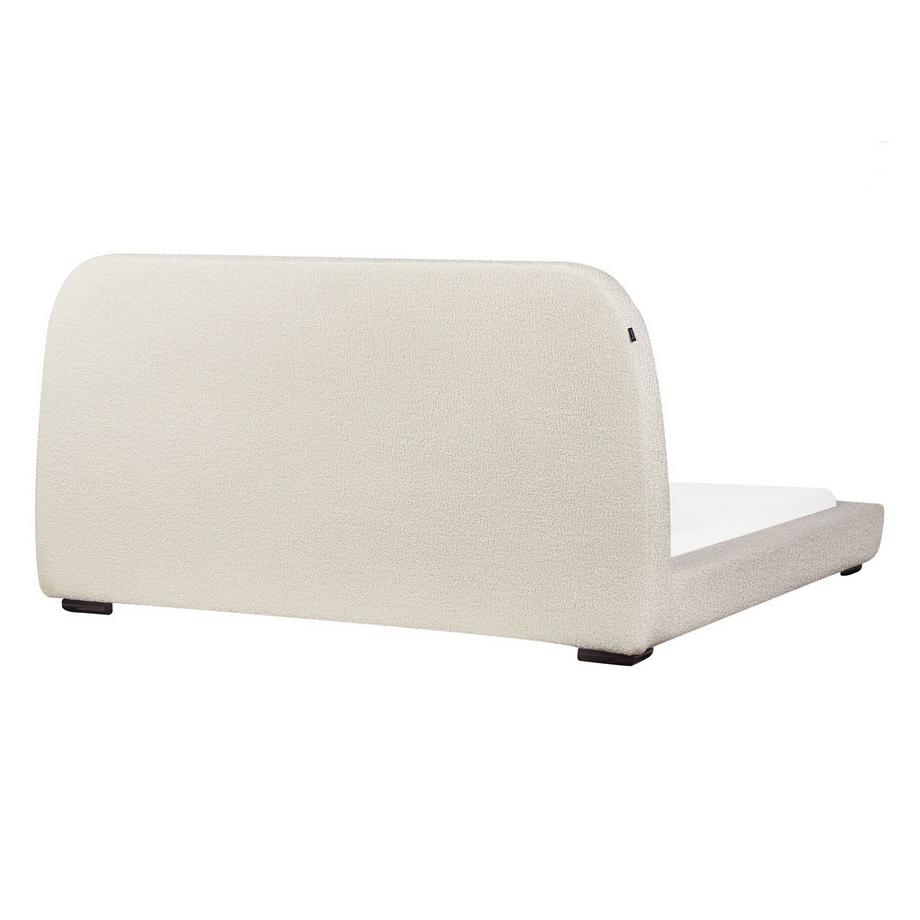 Beliani Lit avec sommier en Bouclé Traditionnel ROISEL  