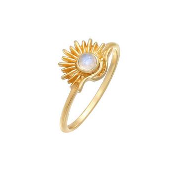 Bague Blogueur Femme Sun Boho Look Trend Avec Pierre De Lune