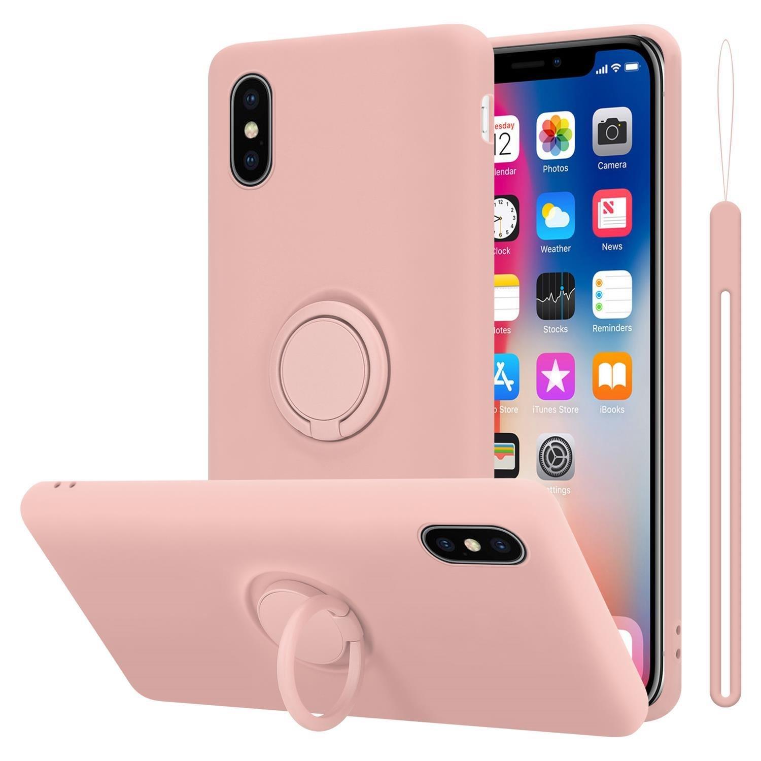 Cadorabo  Hülle für Apple iPhone X  XS TPU Silikon mit Ring Liquid 