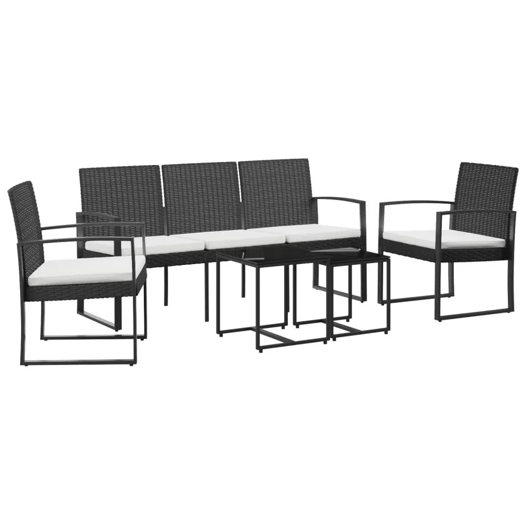 VidaXL - Garten essgruppe polypropylen, One Size, Schwarz
