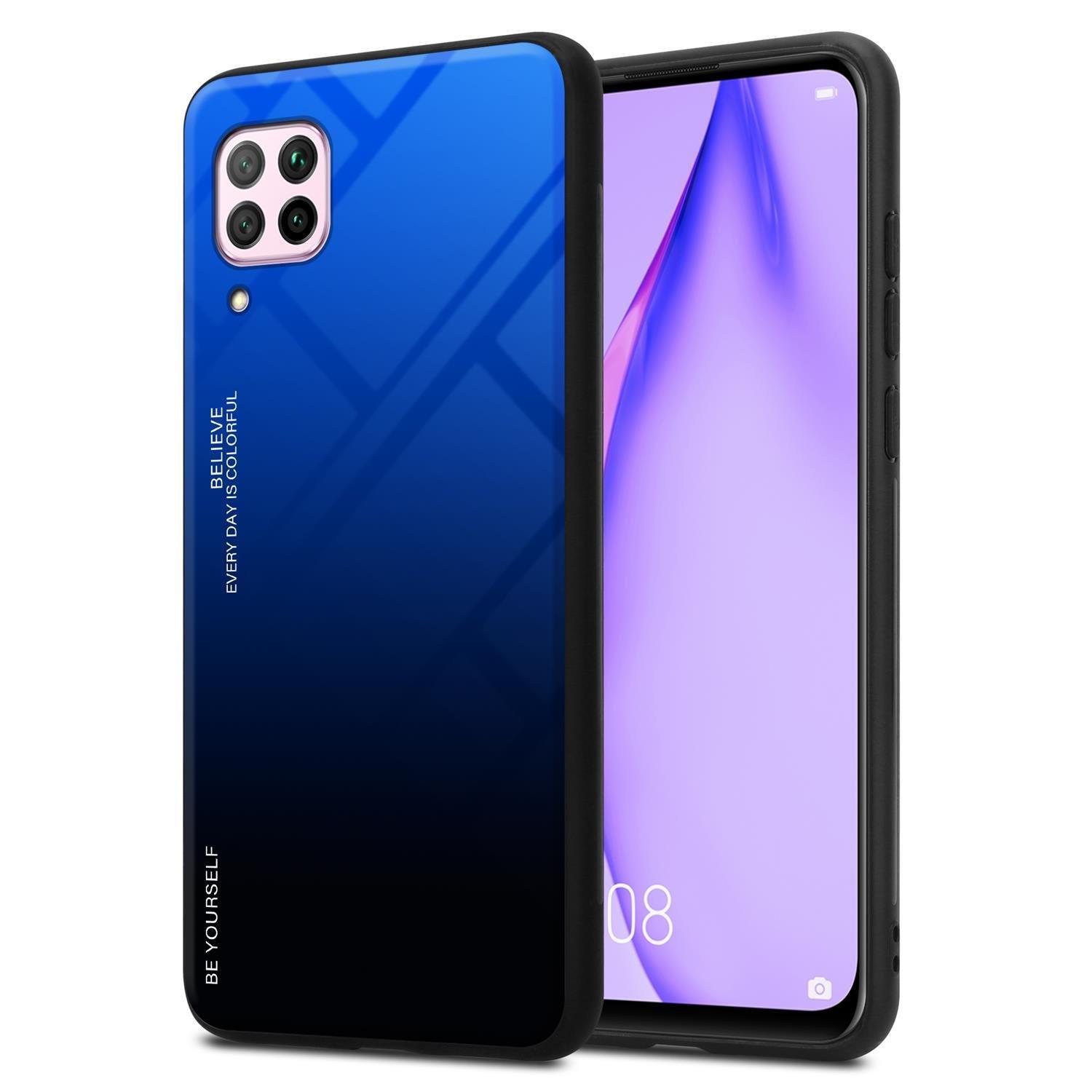 Cadorabo  Housse compatible avec Huawei NOVA 6 SE / P40 LITE / NOVA 7i - Coque de protection bicolore en silicone TPU et dos en verre trempé 