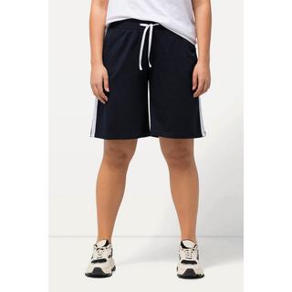 Ulla Popken  Jerseyshorts, weites Bein, Elastikbund, Bindeband 