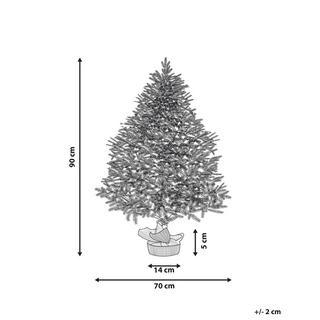 Beliani Albero natalizio innevato en PVC Classico RINGROSE  