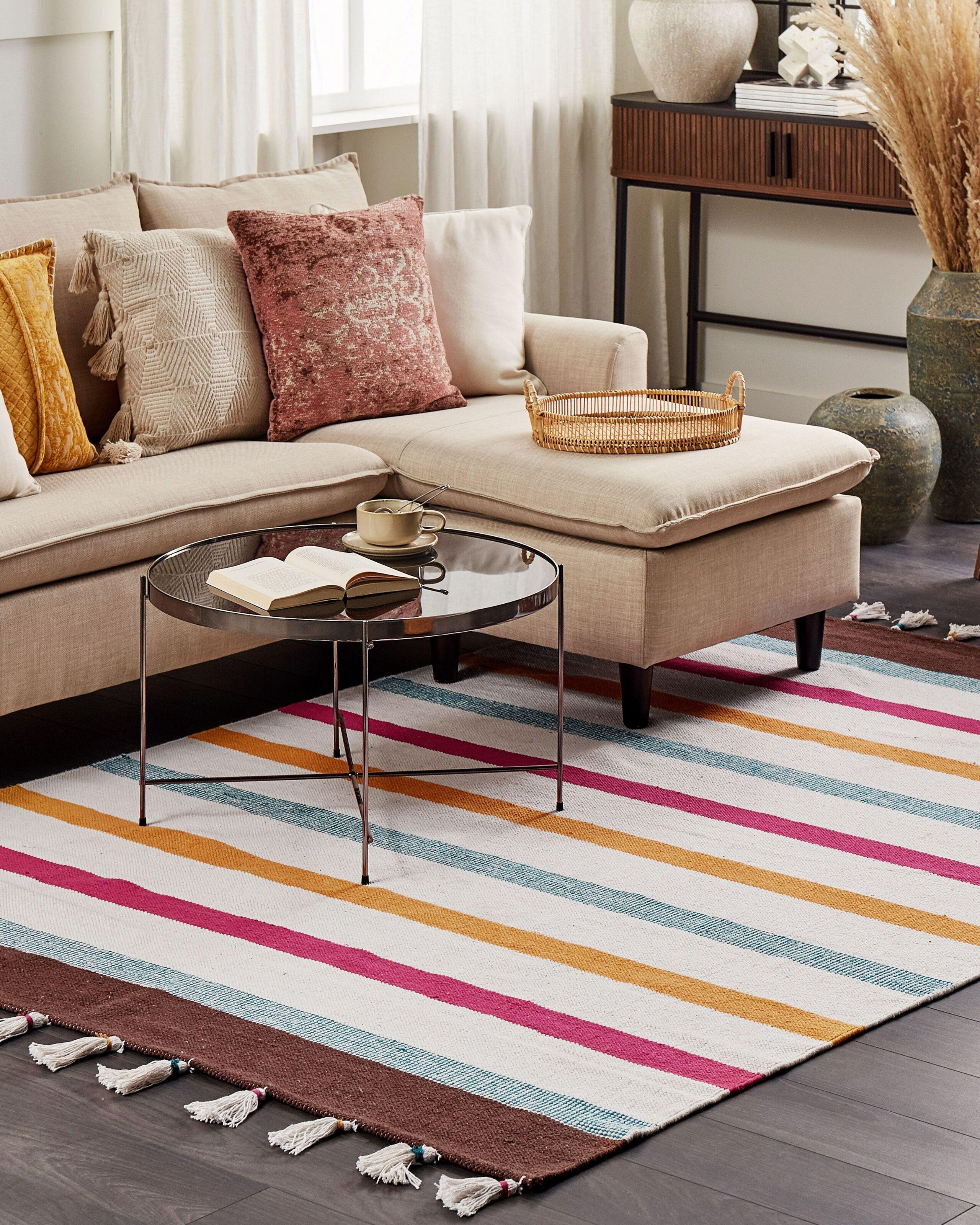 Beliani Tapis en Coton Traditionnel HISARLI  