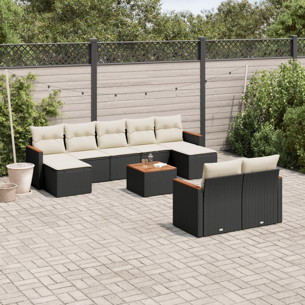 VidaXL Ensemble de canapés de jardin rotin synthétique  