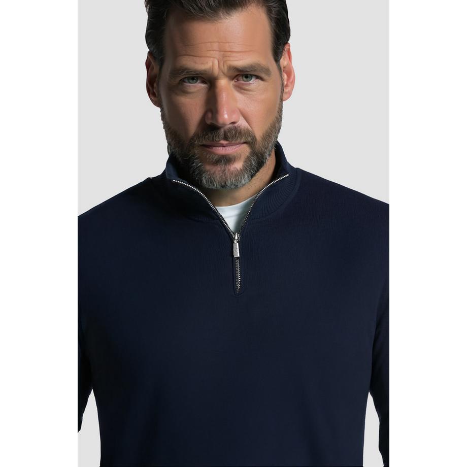 JP1880 Stricktroyer Stehkragen Zipper Langarm  