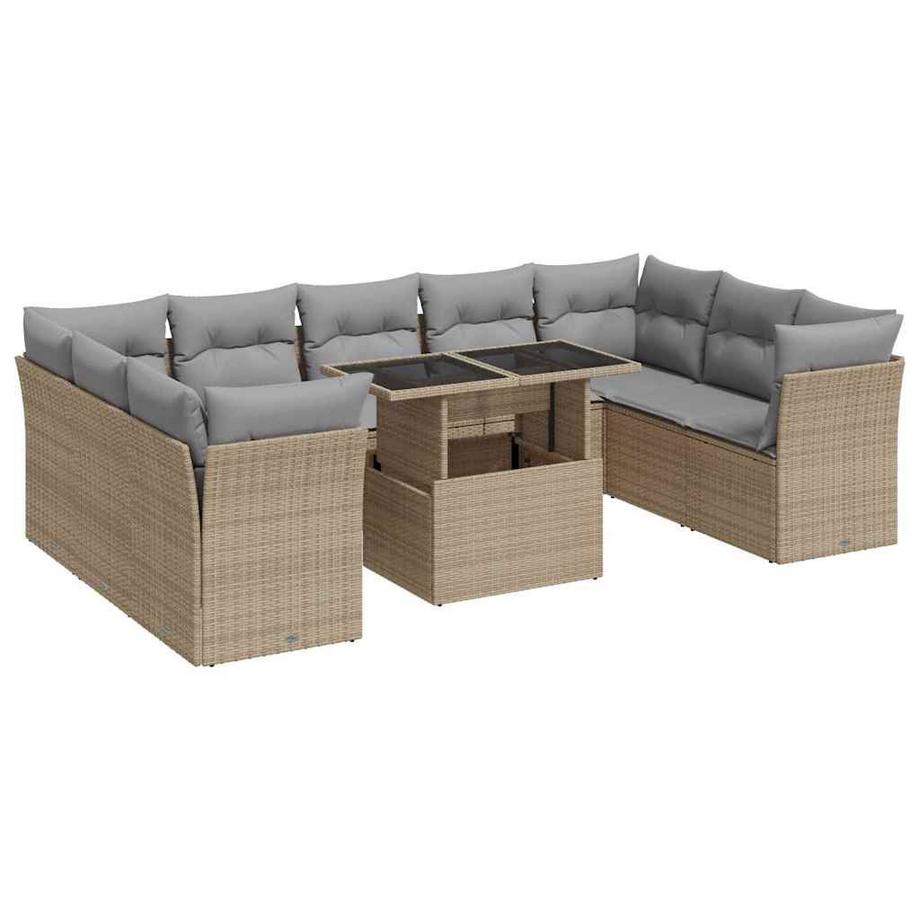 set di divani da giardino Polirattan