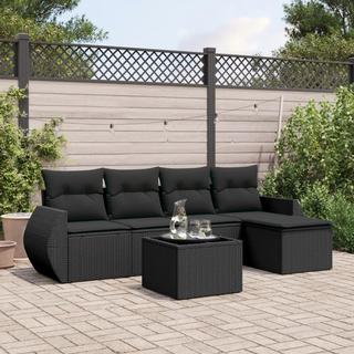 VidaXL set divano da giardino Polirattan  