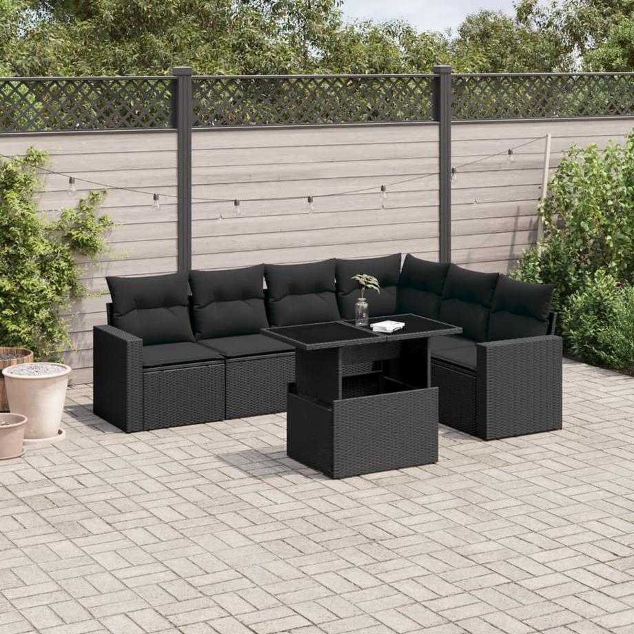 VidaXL set divano da giardino Polirattan  