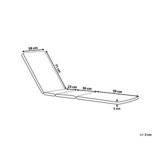 Beliani Coussin de transat extérieur en Polyester Scandinave TOSCANA/JAVA/AMANTEA PREMIUM  