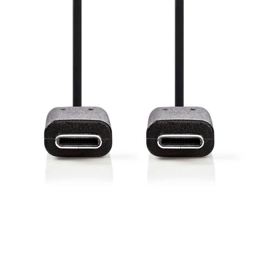 Nedis  USB-Kabel | USB 3.2 Gen 1 | USB-C™ Male | USB-C™ Male | 60 W | 4K@60Hz | 5 Gbps | Vernickelt | 3,00 m | Rund | PVC | Schwarz | Verpackt 