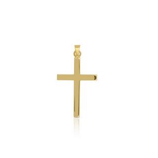 MUAU Schmuck  Pendentif croix en or jaune 750, 34x19mm 