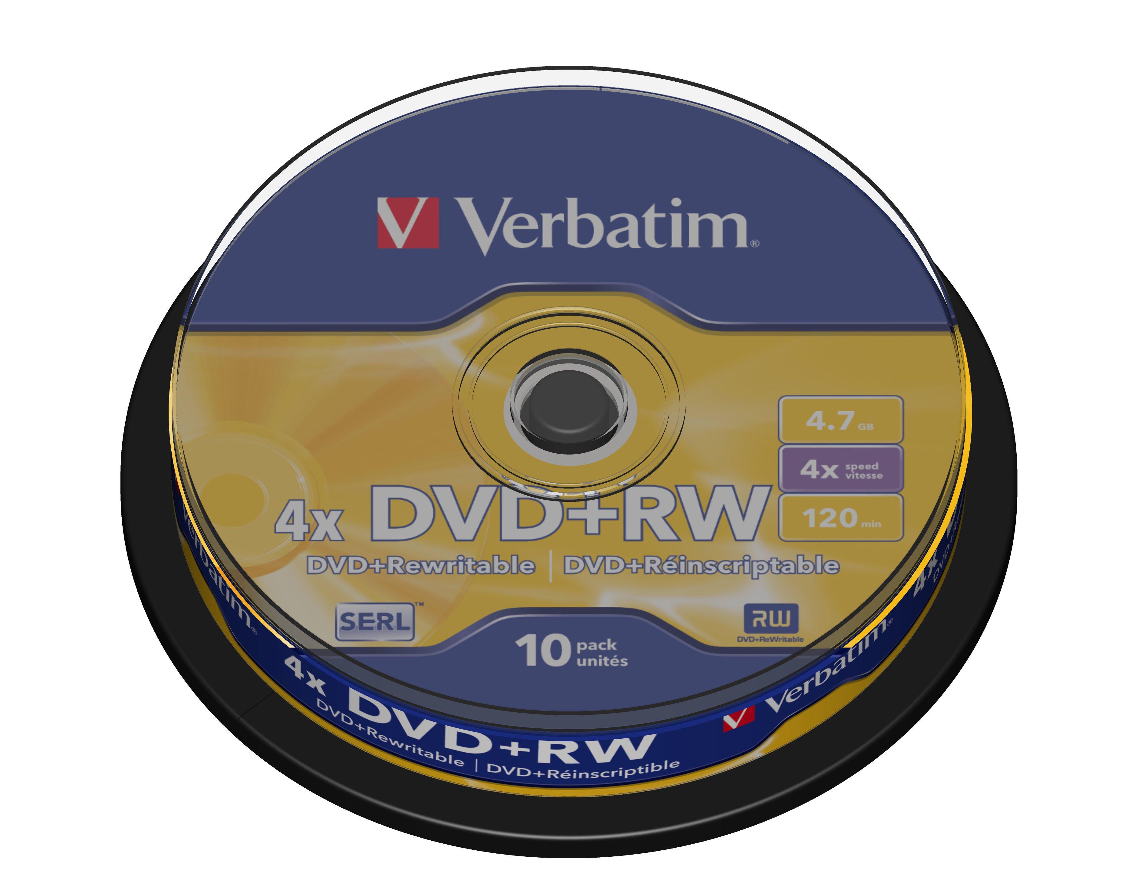 Verbatim  Verbatim DVD+RW Matt Silver 4,7 GB 10 Stück(e) 