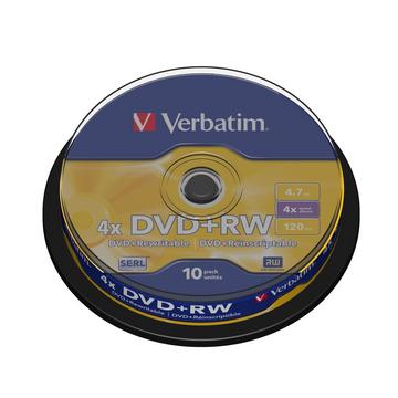 Verbatim DVD+RW Matt Silver 4,7 Go 10 pièce(s)