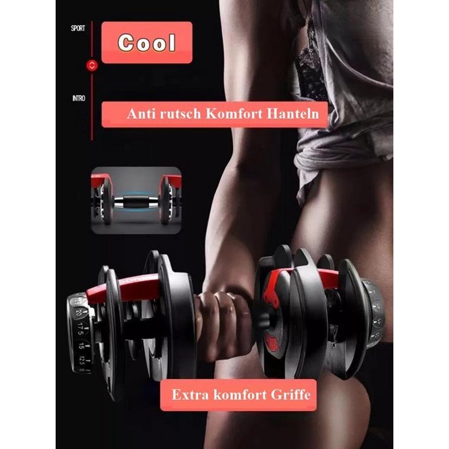 SwissGym  5kg - 40kg Haltères courts réglables Adjustable Haltères courts 