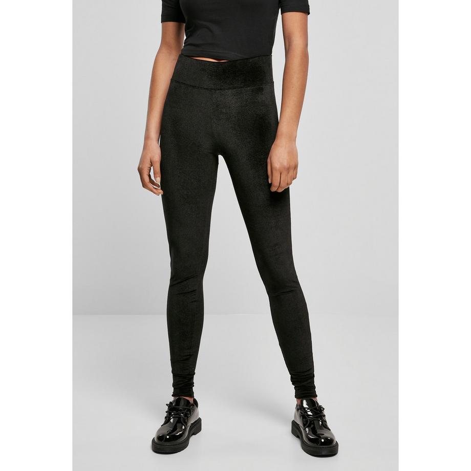 URBAN CLASSICS High Waist Velvet Leggings  