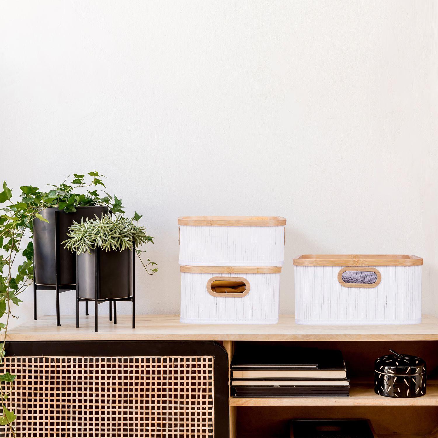 Northix Lot de 3 paniers de rangement en bambou  