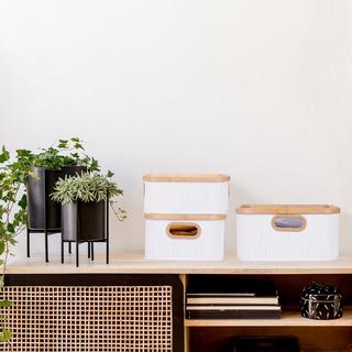 Northix Lot de 3 paniers de rangement en bambou  