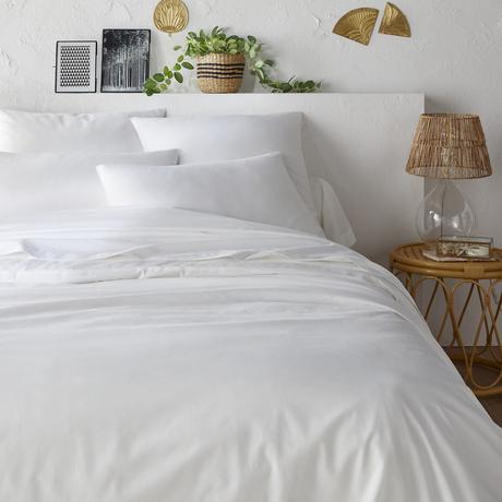 La Redoute Intérieurs Housse de couette unie percale coton bio Scenario  