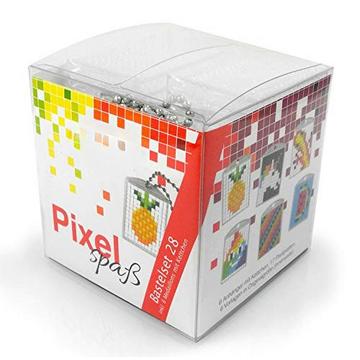 Lustiges Bastelset, zur Gestaltung von 6 Schlüsselanhängern (Medaillons) für Kinder, kinderleichtes Stecksystem, kein Bügeln oder Kleben, Biokunststoffsteine