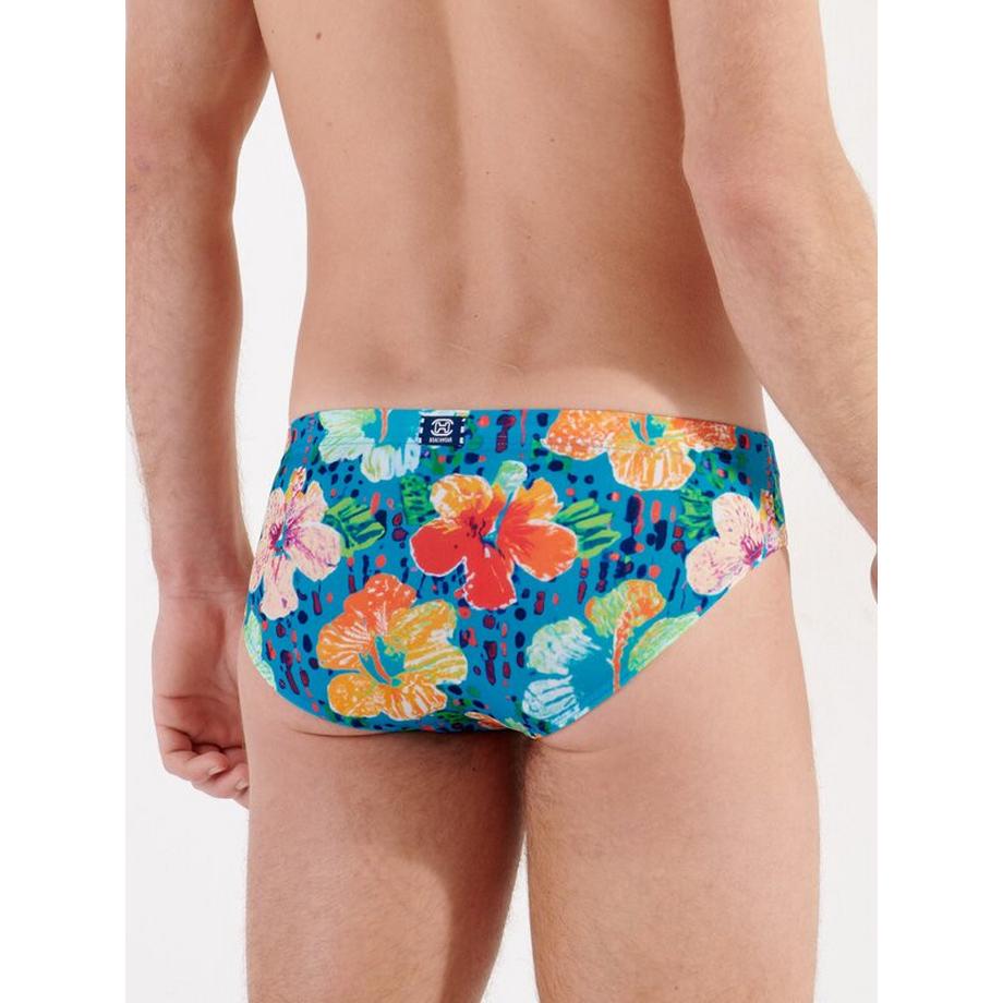 HOM Olender Badeslip mit Blumenmuster  