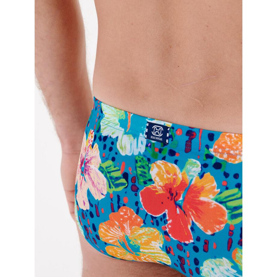 HOM Olender Badeslip mit Blumenmuster  