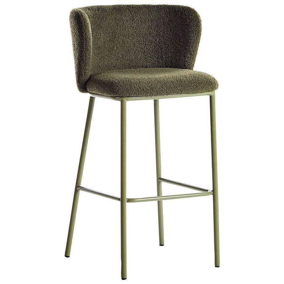 Beliani Set di 2 sedie alte en Bouclé Moderno MINA II  