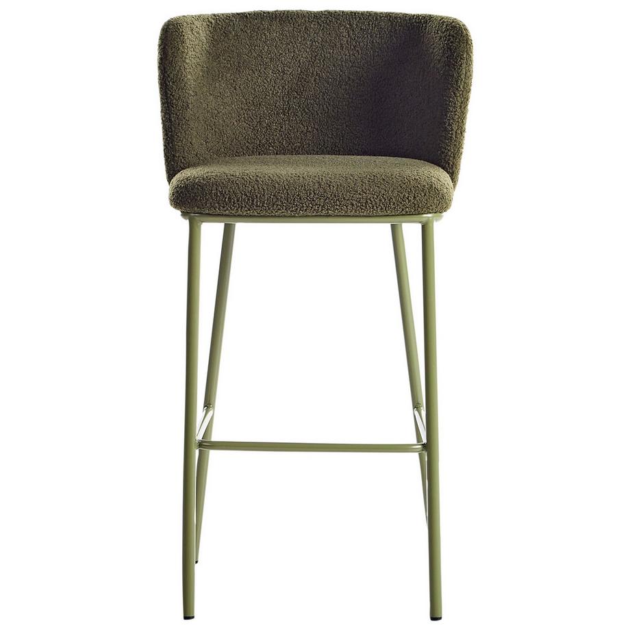 Beliani Set di 2 sedie alte en Bouclé Moderno MINA II  