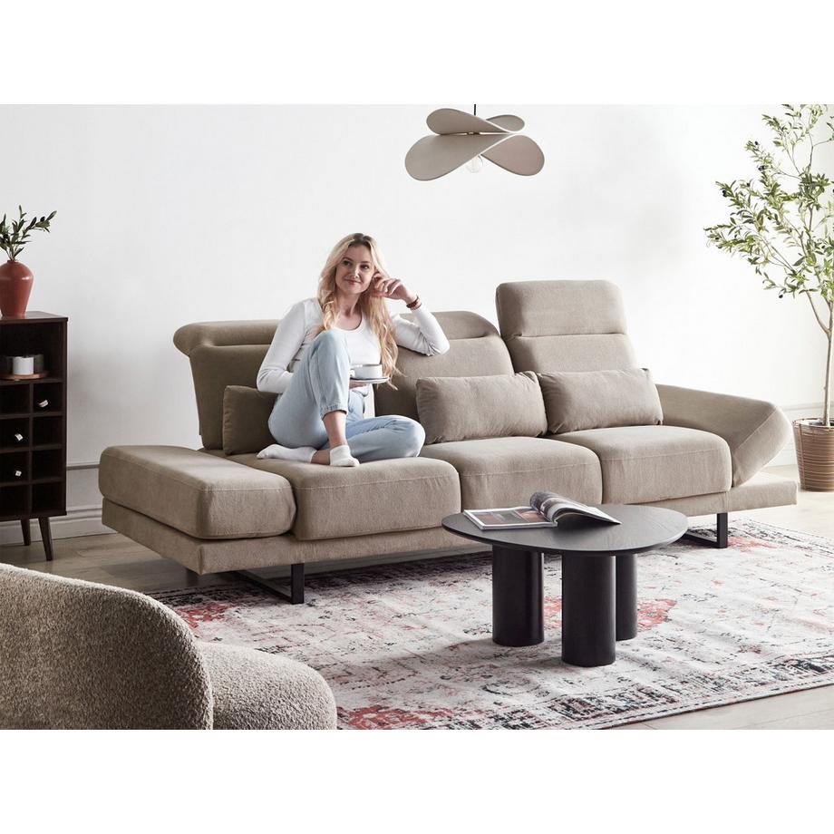 Beliani Canapé 3 places en Tissu Moderne IKAST  