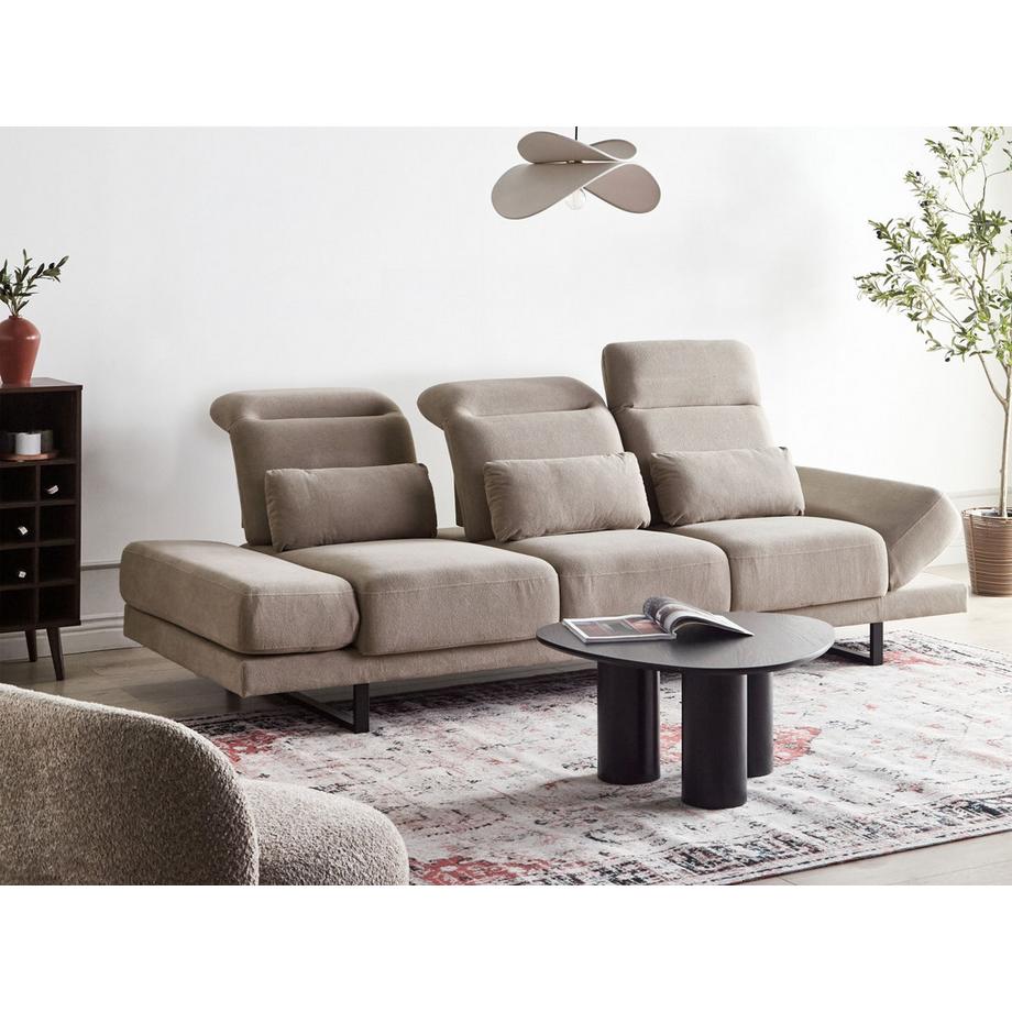 Beliani Canapé 3 places en Tissu Moderne IKAST  