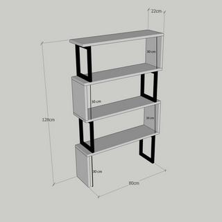 Calicosy Regal 4 Regale Dekor Nussbaum L80 cm - Ceylan  