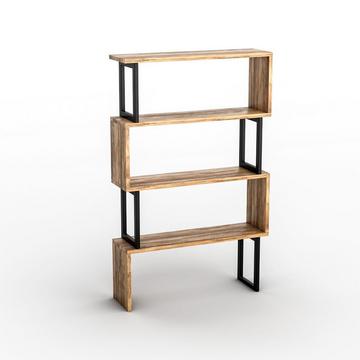 Etagère 4 tablettes décor noyer L80 cm - Ceylan