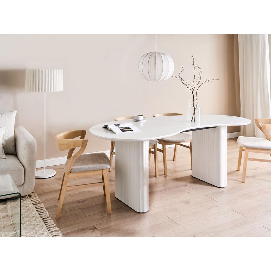 Beliani Tavolo da pranzo en Fibra a media densità (MDF) Minimalista PEERY  