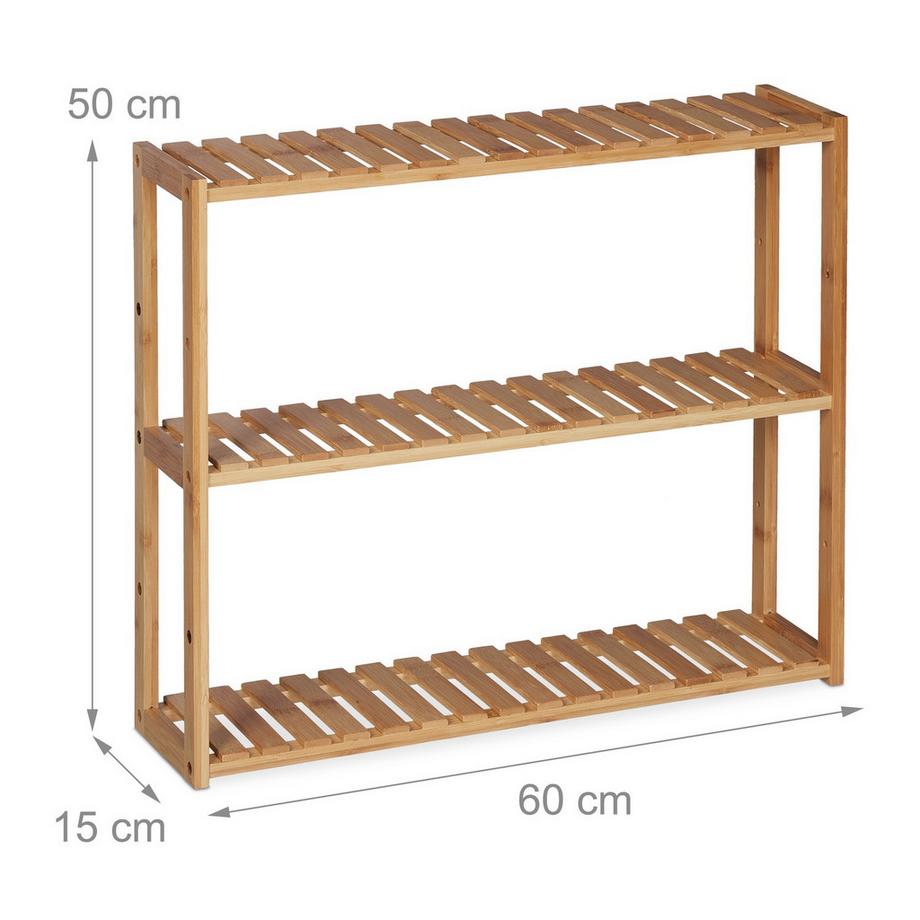 B2X Étagère murale en bambou  