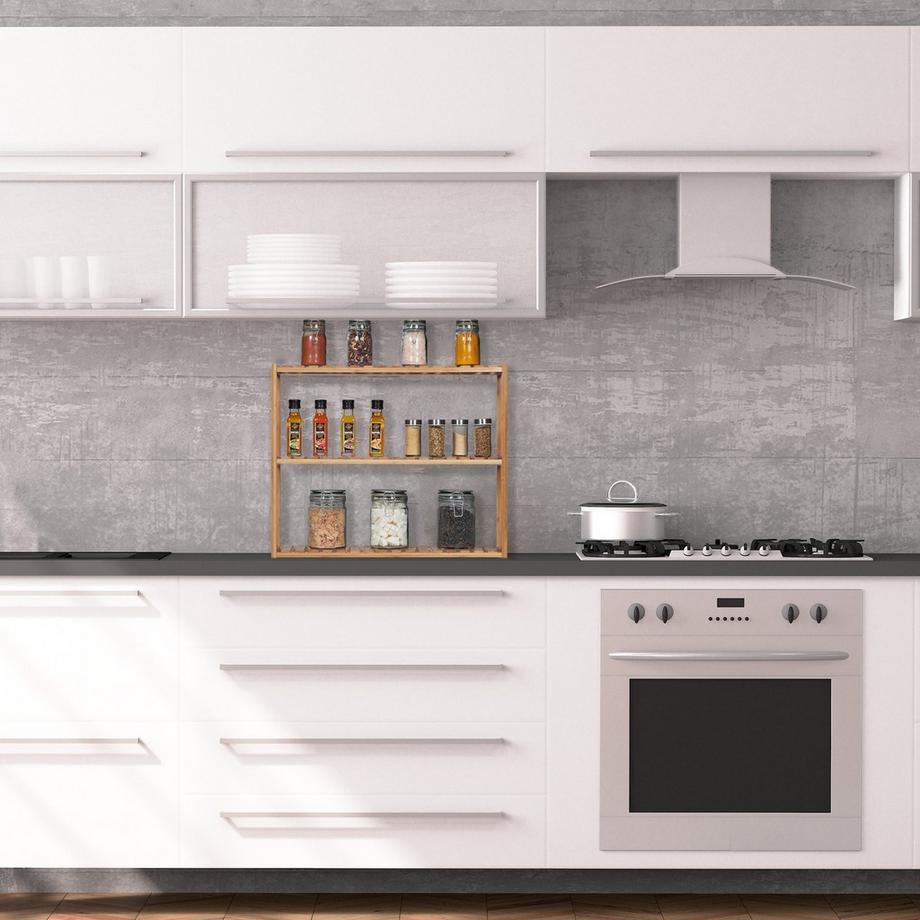 B2X Étagère murale en bambou  