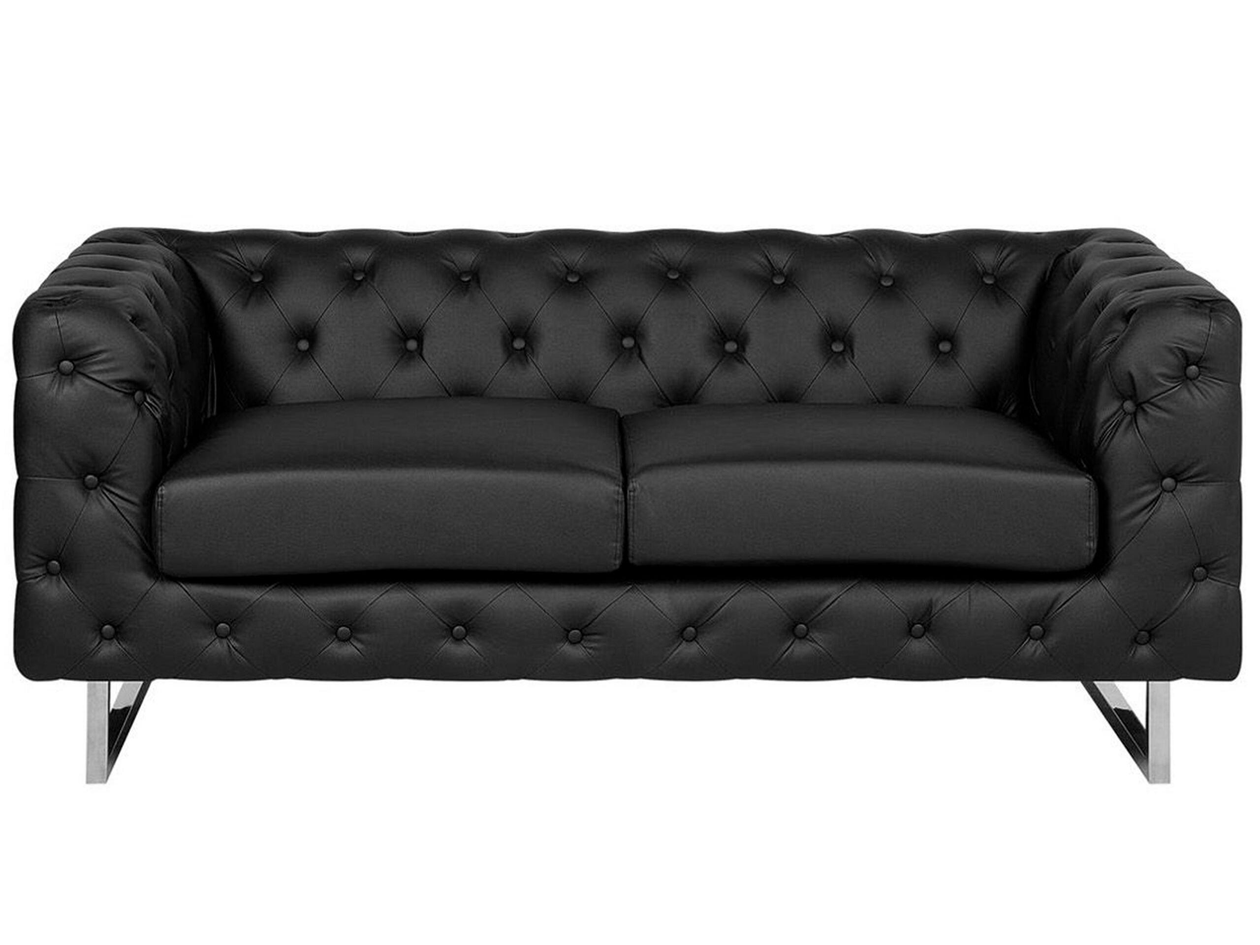 Beliani 2 Sitzer Sofa aus Kunstleder Glamourös VISSLAND  