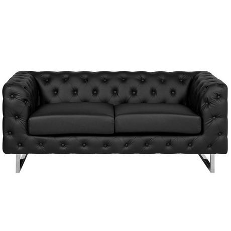 Beliani 2 Sitzer Sofa aus Kunstleder Glamourös VISSLAND  