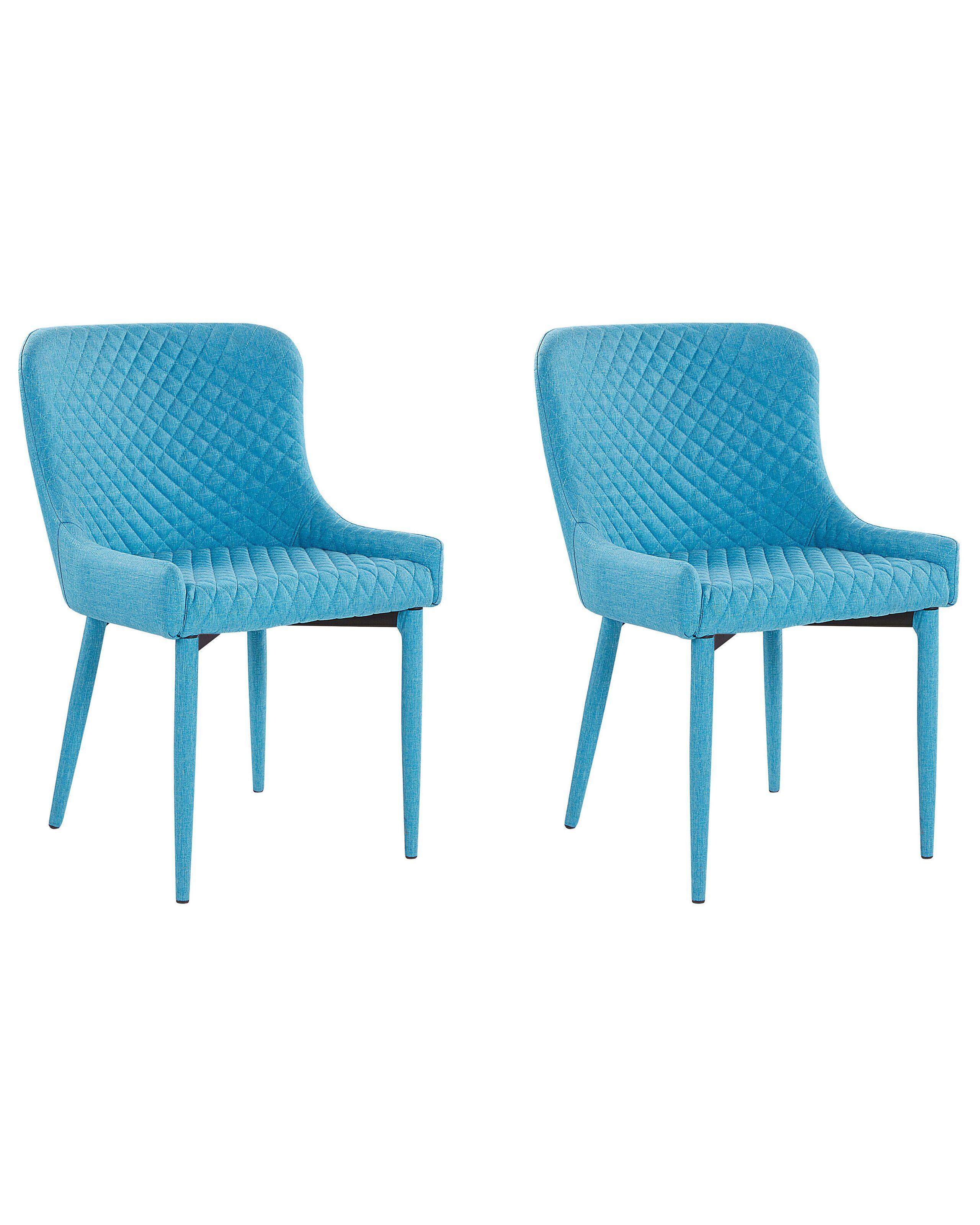 Beliani Lot de 2 chaises en Polyester Glamour SOLANO  