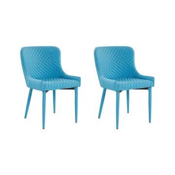 Lot de 2 chaises en Polyester Glamour SOLANO