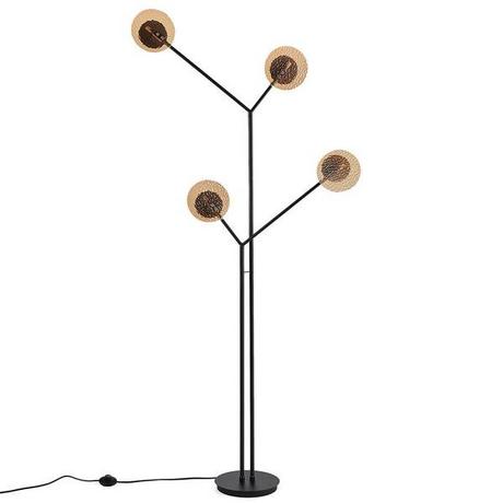 La Redoute Intérieurs Lampadaire métal et verre ambré  