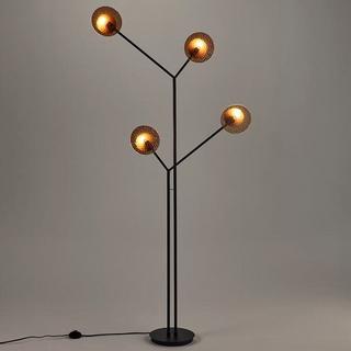 La Redoute Intérieurs Lampadaire métal et verre ambré  