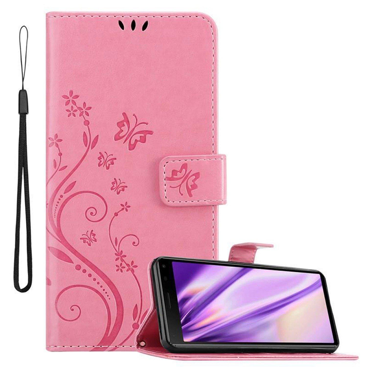 Cadorabo  Housse compatible avec Sony Xperia 8 - Coque de protection au design floral avec fermeture magnétique, fonction de support et emplacements pour cartes 