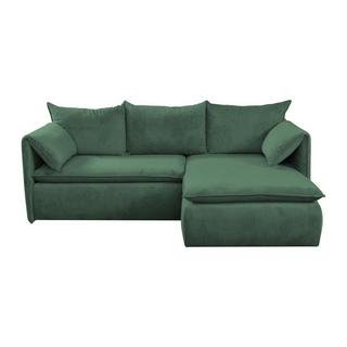 PASCAL MORABITO Ecksofa mit Schlaffunktion - Ecke rechts - Cord - Grün - TEODORA  