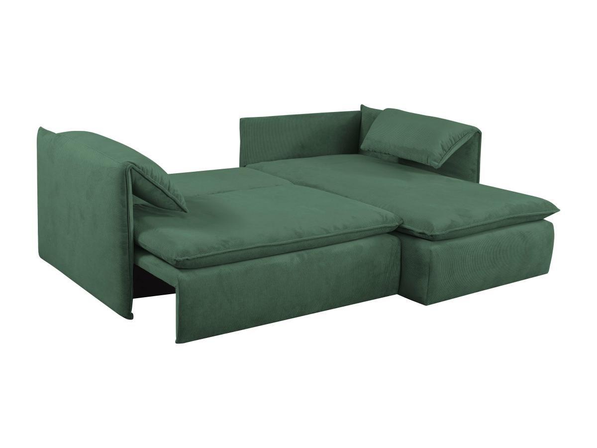 PASCAL MORABITO Ecksofa mit Schlaffunktion - Ecke rechts - Cord - Grün - TEODORA  