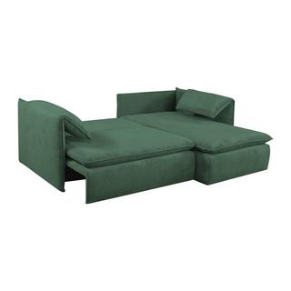 PASCAL MORABITO Ecksofa mit Schlaffunktion - Ecke rechts - Cord - Grün - TEODORA  