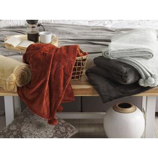 Beliani Coperta Morbida Moderna in Poliestere  