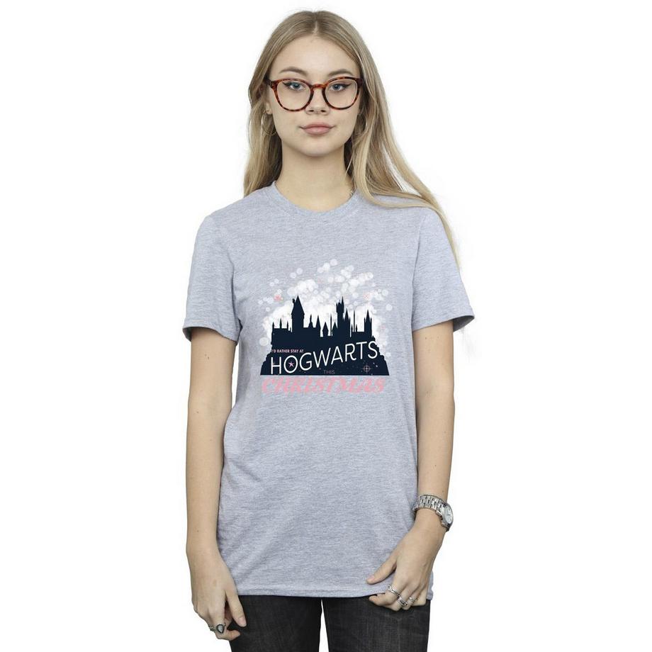 HARRY-POTTER T-Shirt Noël Château de Poudlard  