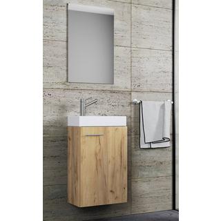 VCM 3-tlg Badmöbel Set Gäste WC Gästebad Waschplatz Waschtisch klein schmal Slito SP  