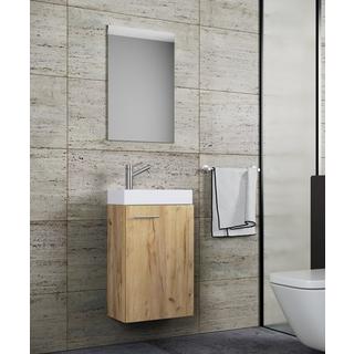 VCM 3-tlg Badmöbel Set Gäste WC Gästebad Waschplatz Waschtisch klein schmal Slito SP  