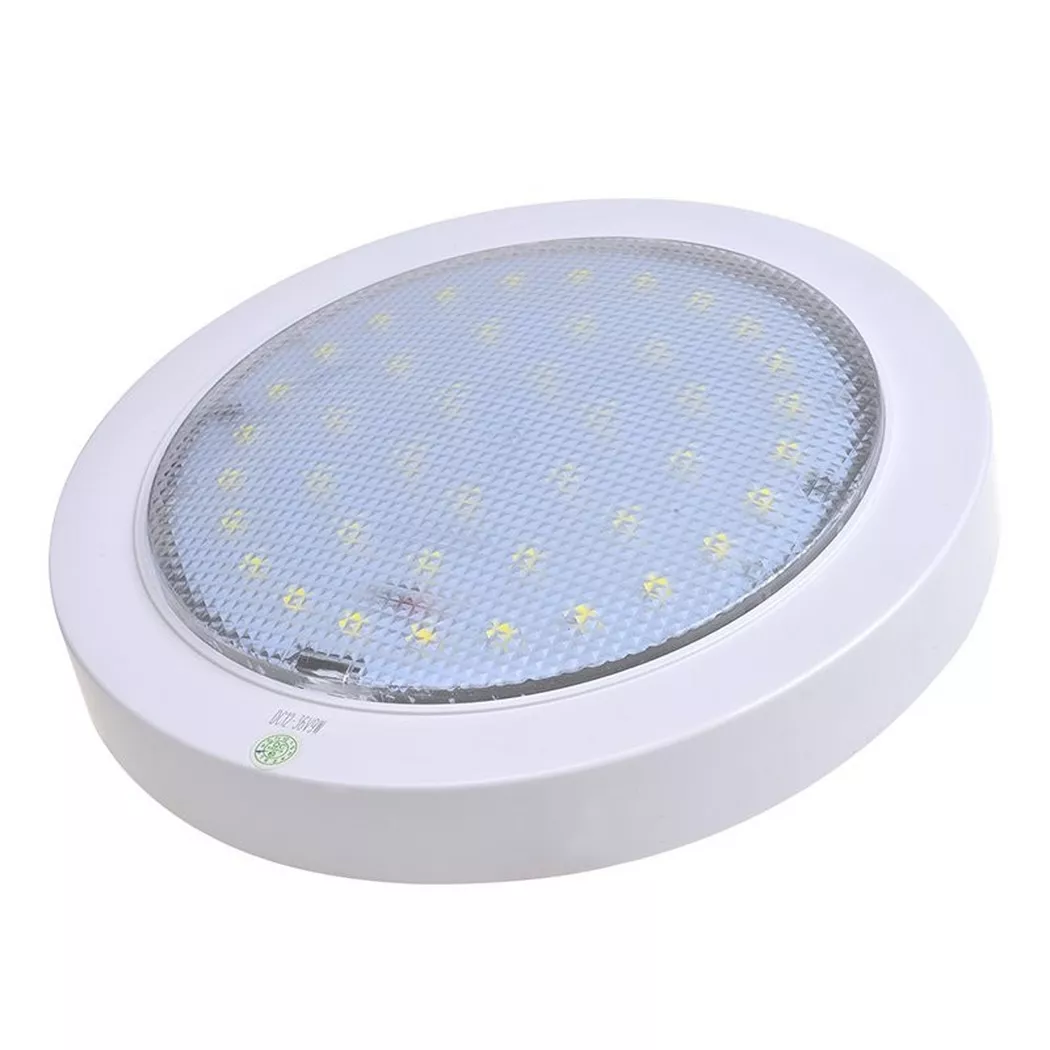 Pricenet – Deckenleuchte 42 LEDs 12V 840lm Ø220x50mm, One Size